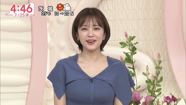 河出奈都美アナ　セクシーニットの巨乳とお尻！！