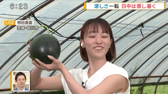 今井春花キャスター　ノースリーブの脇からインナーチラ見え！！