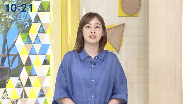 岩田絵里奈アナ　うっすらと透ける！！
