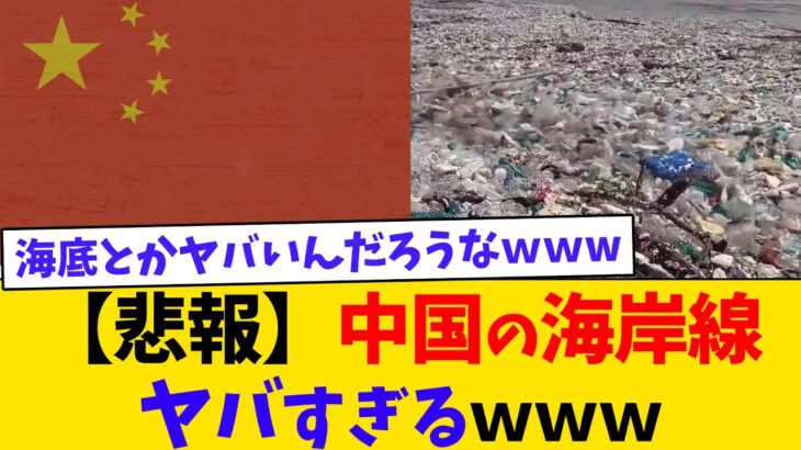 【衝撃】中国の海岸線がプラスチックだらけだと話題にwww
