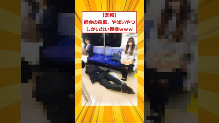 【衝撃】都会の電車内、やばいやつしかいない模様www
