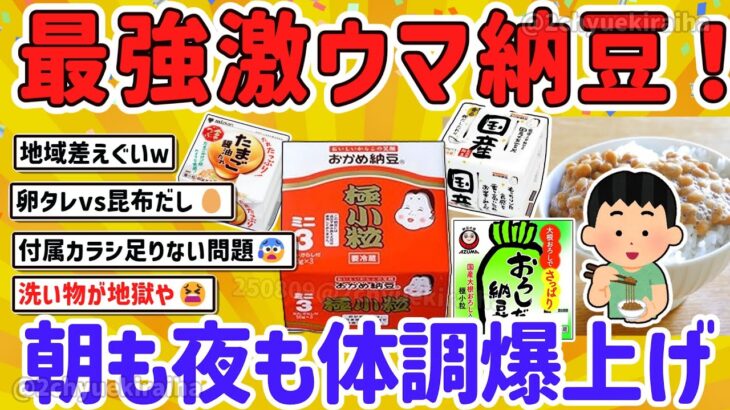 【動画】ガチで美味いのどれ?納豆を毎日毎朝食べるお前ら教えて!
