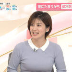 鈴江奈々アナ　ピタピタのニットで胸を強調！！【GIF動画あり】