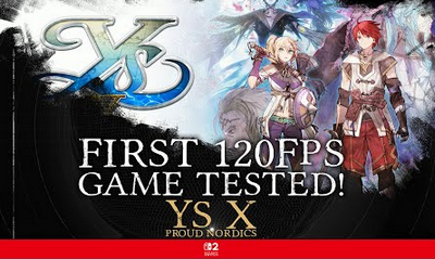 Switch2の「イースX」、ほとんどのシーンで120fpsを維持。動きの激しいシーンでも90fps前後に