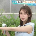 佐々木舞音アナ　ノースリーブの脇からハミ出すインナー！！