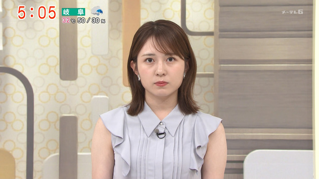 三山賀子アナ　ムチムチノースリーブ！！