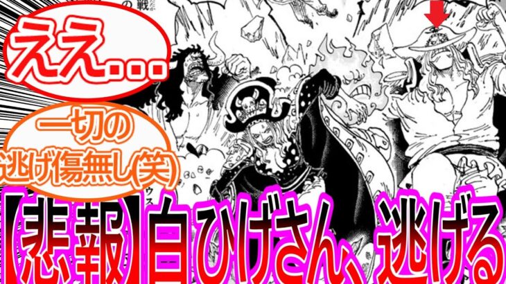 【ワンピース】最新1161話 白ひげさん、若い頃は普通に背中を向けて逃げていたことが判明に対する読者の反応集