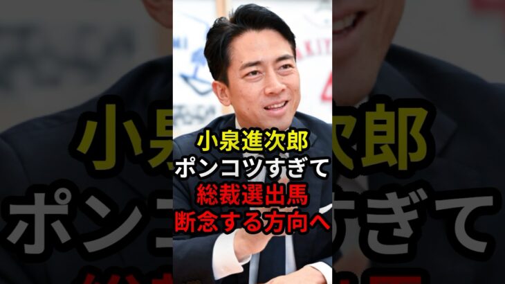 【高市早苗】小泉進次郎ポンコツすぎて総裁選出馬断念する方向へ