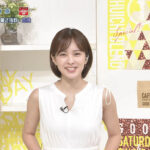 河出奈都美アナ　セクシーノースリーブ ＆ 大胆な食レポ！！
