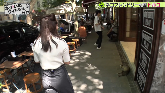 森千晴アナ　お尻にパン線、ニットで巨乳くっきり！！【GIF動画あり】