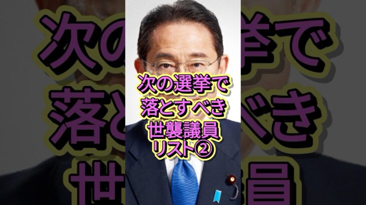 【衝撃】㊗️50万再生!次の選挙で落とすべき世襲議員リスト②