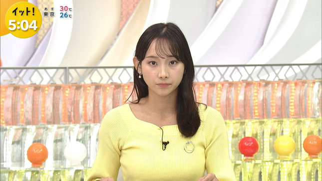 フジTV新人アナ　ニットで巨乳が発覚！！