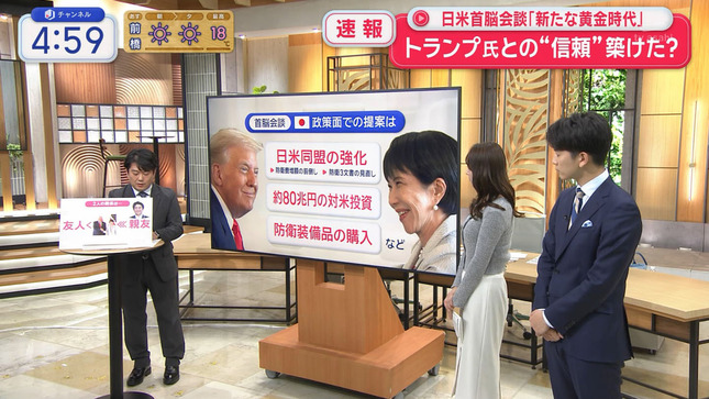 森山みなみアナ　ニットの横乳！！【GIF動画あり】