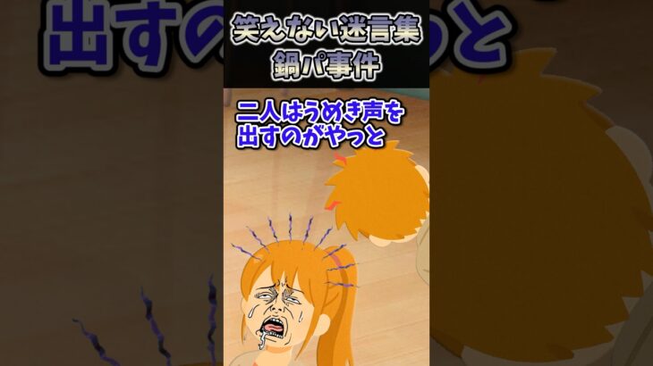 【衝撃】㊗️10万再生!!笑えない迷言集～鍋パ事件～