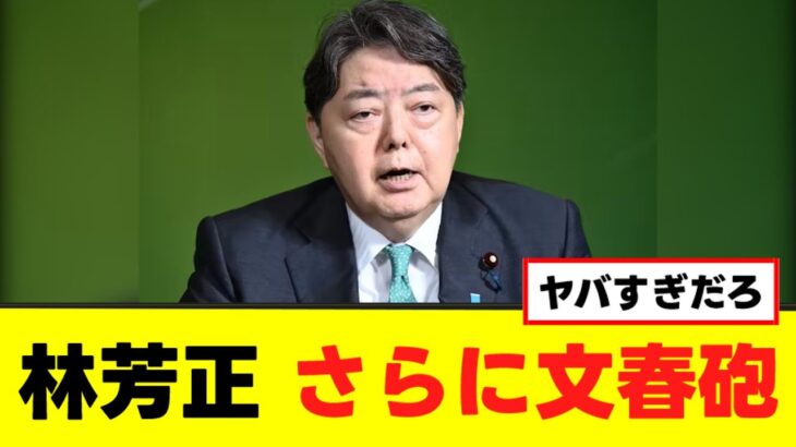 【衝撃】林官房長官、さらにとんでもないことが判明する