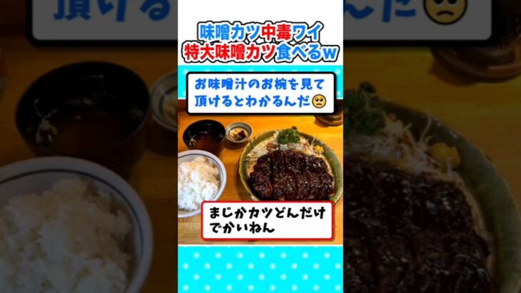 【仰天】味噌カツ中毒ワイ、ドデカ味噌カツ食べに来たw