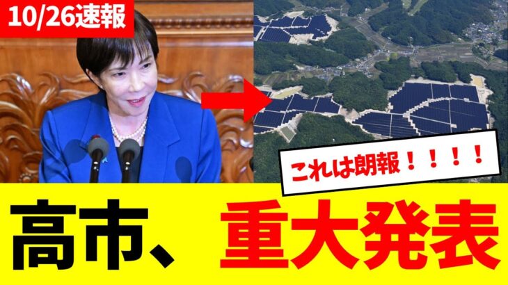 【驚愕】メガソーラー問題に高市首相が激怒‼ 外国製パネルがヤバすぎる・・・