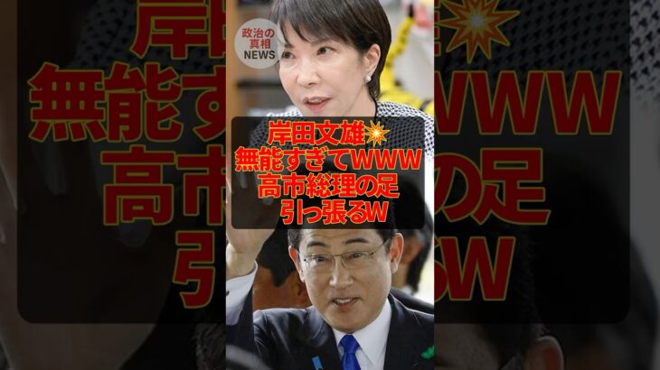 【マジかよ】岸田文雄、無能すぎて高市総理の足引っ張るw