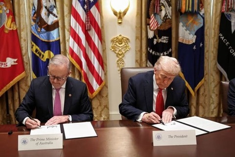 【トランプ】米豪首脳がレアアース協定に署名、中国に対抗…「合意には日本とのプロジェクトも含まれる」