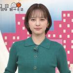 河出奈都美アナ　ニットの巨乳！！