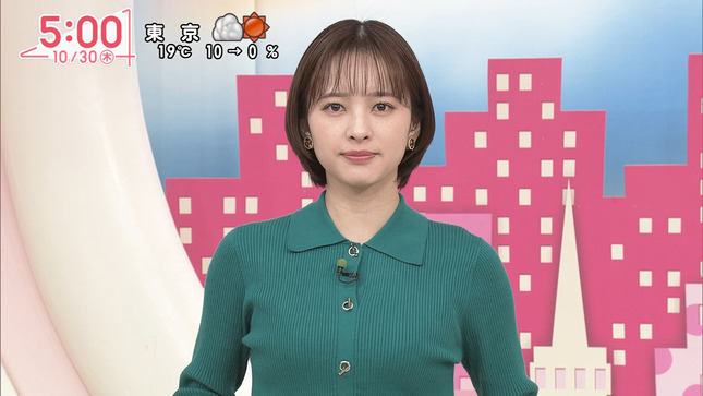 河出奈都美アナ　ニットの巨乳！！