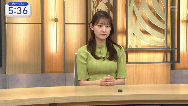 森山みなみアナ　ニットで豊乳がくっきり！！