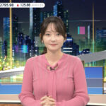 竹﨑由佳アナ　セクシーニットで胸元くっきり！！【GIF動画あり】