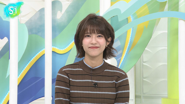 御手洗菜々アナ　ニットの胸元！！