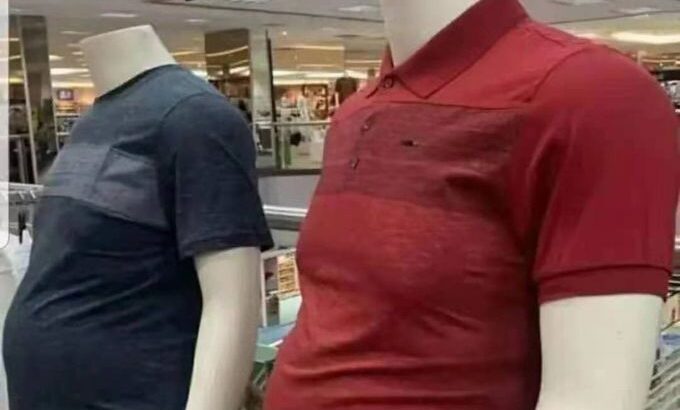 【画像】内臓脂肪者のマネキンが登場する