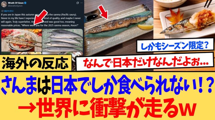 【仰天】「マジで美味しい!」日本でしか食べられないサンマにハマる外国人が続出中w