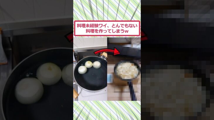 【動画】料理未経験ワイ、とんでもない料理を作ってしまうww