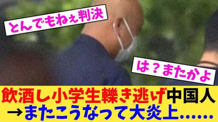 【衝撃】飲酒し小学生轢き逃げ中国人→またこうなって大炎上……