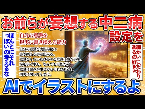 【マジかよ】お前らがいつも妄想している中二病的な能力に名前つけてAIイラスト化してみる→中二病設定が完璧すぎワロタ