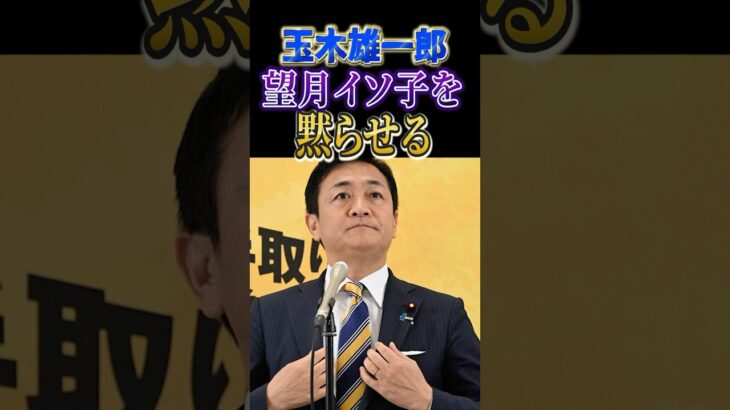 【衝撃】国民民主・玉木代表が望月イソ子を黙らせるwwwwww