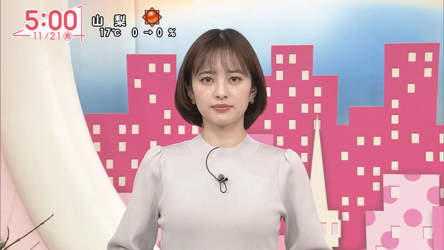 河出奈都美アナ　巨乳強調衣装！！