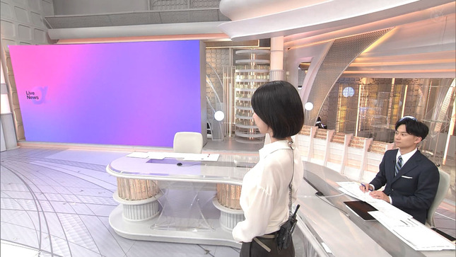 海老原優香アナ　うっすらと透ける！！