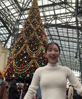 刈川くるみアナ　ニットの巨乳が揺れる（弾む）！！【GIF動画あり】