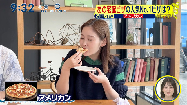岩田絵里奈アナ　ピザを食べる！