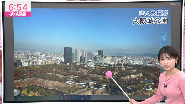 NHK大阪・お天気お姉さん　ニットの胸元がくっきり！！