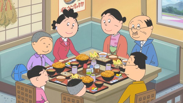【画像】サザエさんの家族旅行の食事シーン、なにかがおかしいWWWWWW