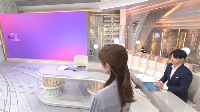 堤礼実アナ　白いスカートのお尻が透ける！！【GIF動画あり】