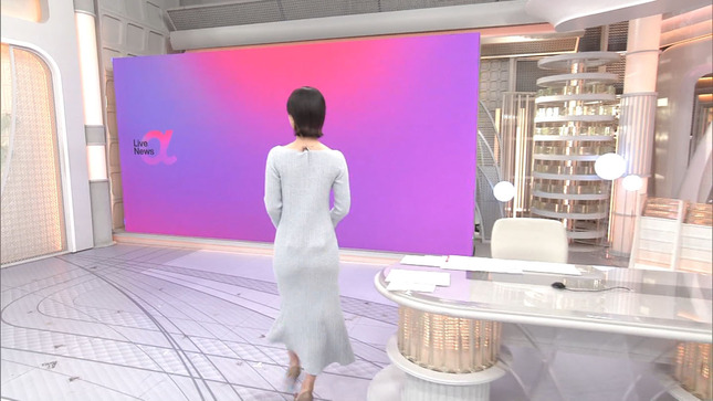 海老原優香アナ　お尻が透けているような衣装を着る！！