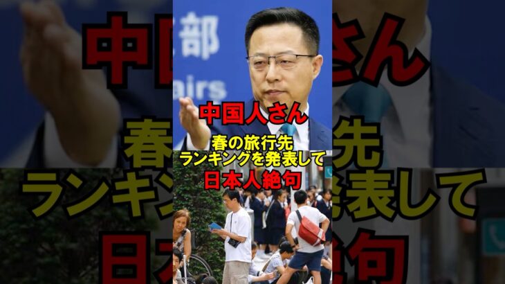 【動画】㊗️100万再生!!中国人さん、春の旅行先ランキングを発表して日本人絶句