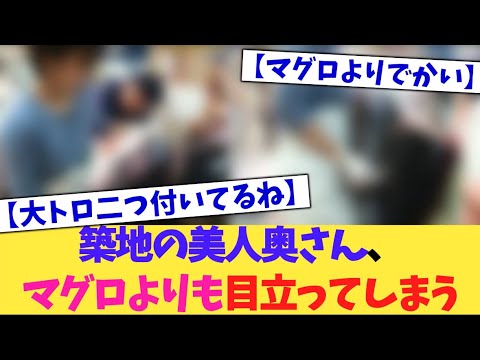 【動画】築地の美人奥様、マグロよりも目立ってしまう