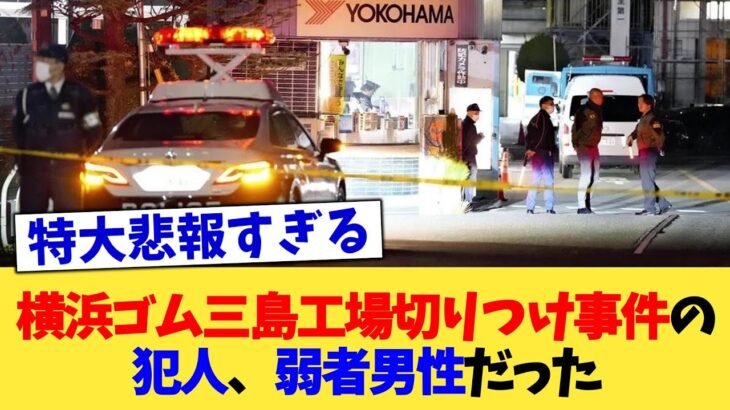 【驚愕】横浜ゴム三島工場切りつけ事件の犯人、弱者男性だった
