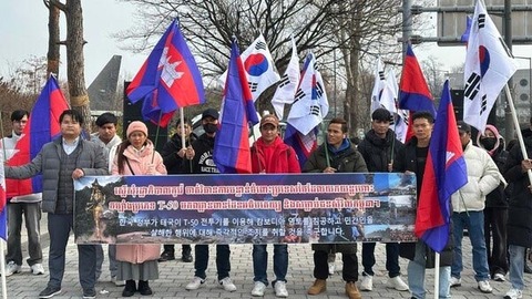 【朝鮮日報】「タイが韓国製の練習機で空爆」　在韓カンボジア人グループがソウルで韓国政府批判デモ
