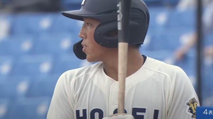 話題の『法政大1年』の井上、バットの軌道がめっちゃええ