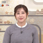 斎藤ちはるアナ　ニットの豊乳がパツパツ！！