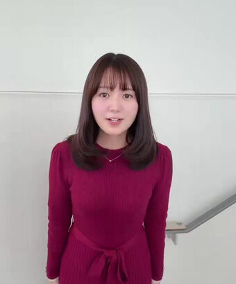 冨田有紀アナ　セクシーニットのボディライン！！【GIF動画あり】