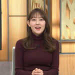 森山みなみアナ　ピタピタ過ぎるニットの豊乳！！【GIF動画あり】